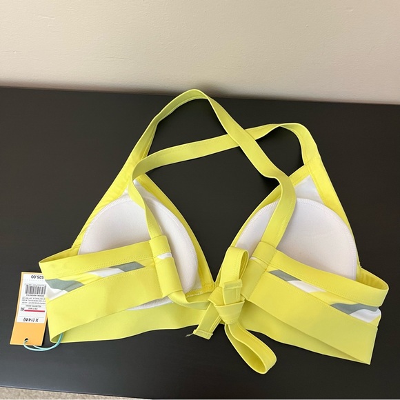 NWT Kona Sol Yellow Stripe Bikini Top Size X (14W) - Picture 4 of 10